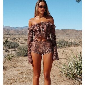 White Fox Boutique Animal Print Shorts